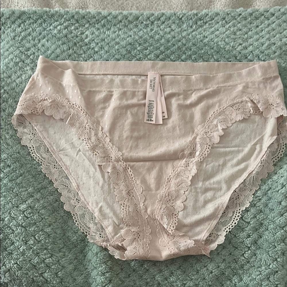 Victoria's Secret Cream Cotton Blend Brief Panties
